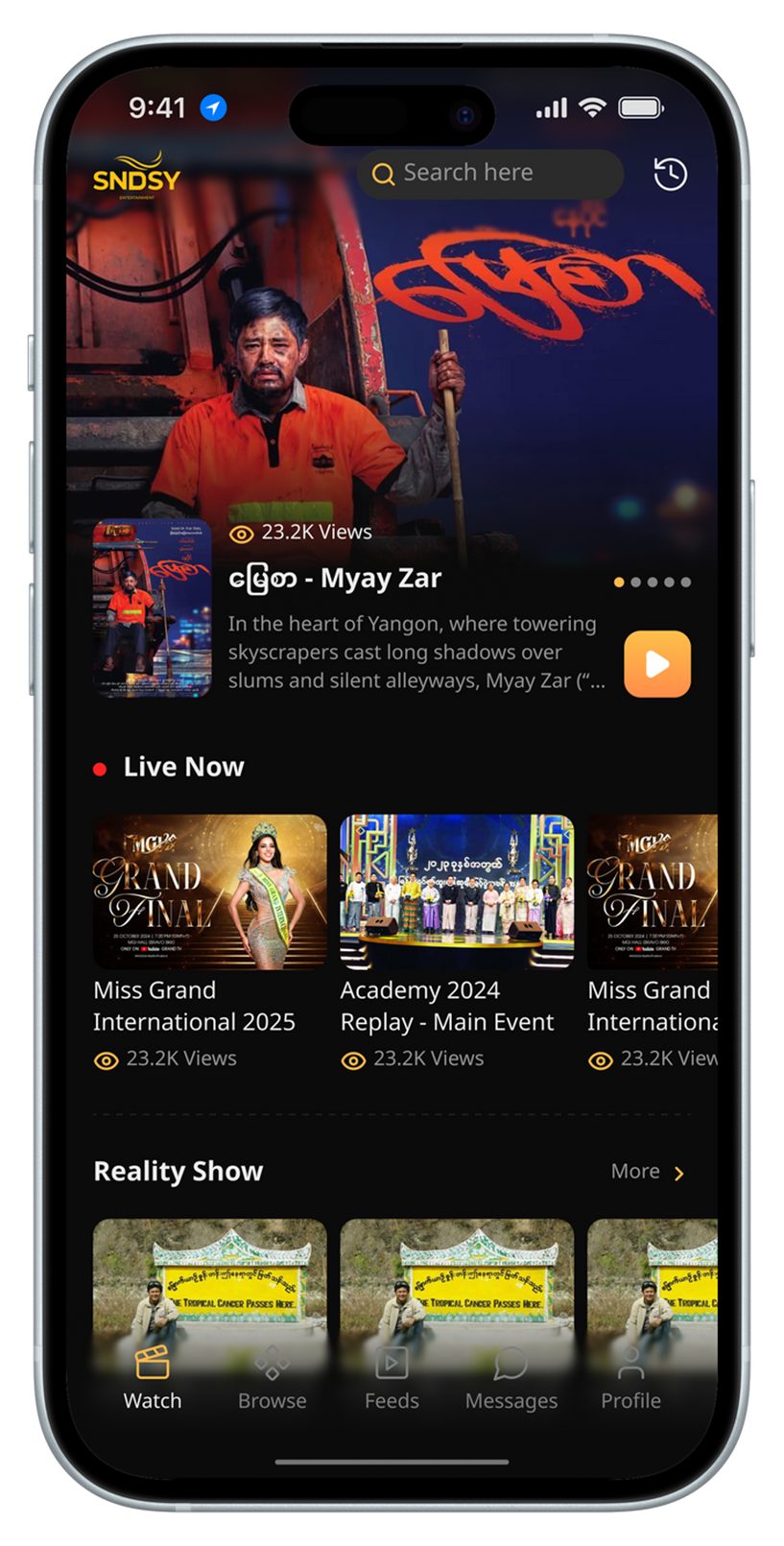 SNDSY App Interface