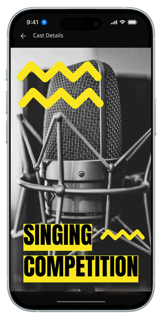 Singing Competition Mobile Interface